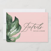 Faire-part Feuillage de feuille de palmier à l'aquarelle et d (Devant)