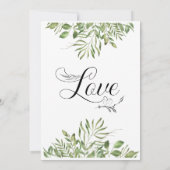 Faire-part Feuillage simple haut et bas / Mariage (Dos)