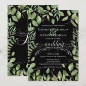 Faire-part Feuillage simple/Mariage (Devant / Derrière)