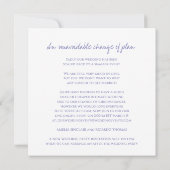 Faire-part feuilles de monogramme réduites mariage (Dos)