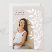 Faire-part Feuilles délicats | Diplôme photo (Devant)