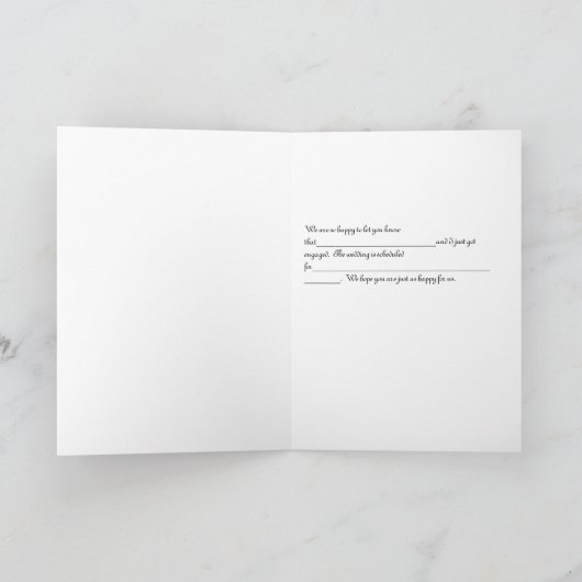 Faire-part fiançailles, Ajouter votre photo (Intérieur)