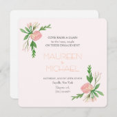 faire-part fiançailles aquarelle (Devant / Derrière)