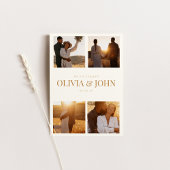 Faire-part fiançailles avec quatre photos