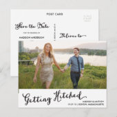 Faire-part Fiançailles | Carte postale de sauvegarde de la da (Devant / Derrière)