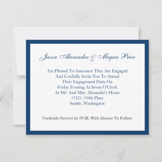 Faire-part Fiançailles classique (Devant)