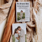 Faire-part Fiançailles de journal Enregistrer la d