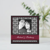 Faire-part Fiançailles de la Bourgogne Mariage dam (Debout devant)