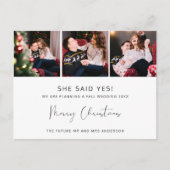 Faire-part Fiançailles de la carte de Noël Budget (Devant)