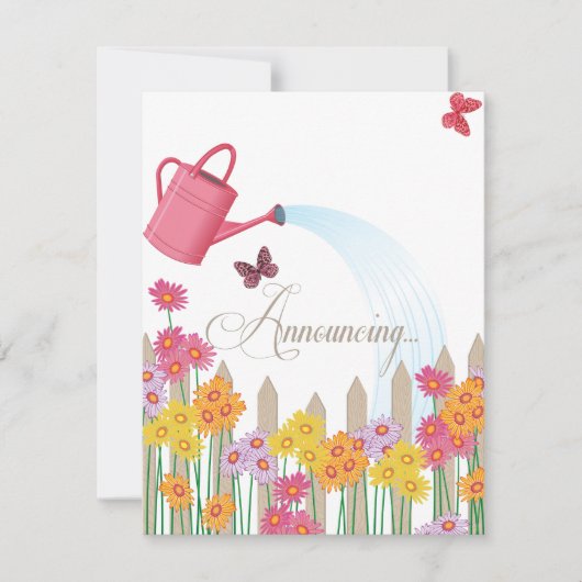 Faire-part Fiançailles de la collection Garden Par (Devant)