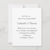 Faire-part Fiançailles de pétales de marguerite bl (Dos)