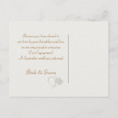 Faire-part Fiançailles de roses rouges (Dos)