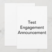 Faire-part Fiançailles de test (Devant / Derrière)