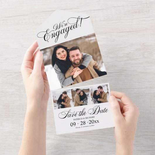 Faire-part fiançailles Et Enregistrer La Date (Déchirure)