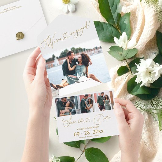 Faire-part fiançailles Et Enregistrer La Date