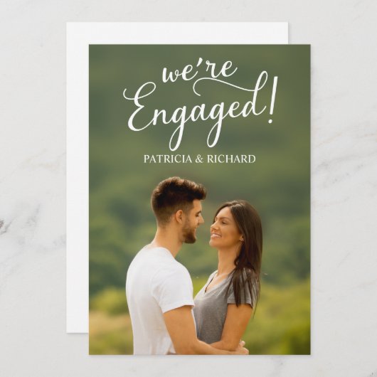 Faire-part fiançailles Et Enregistrer La Date (Devant / Derrière)