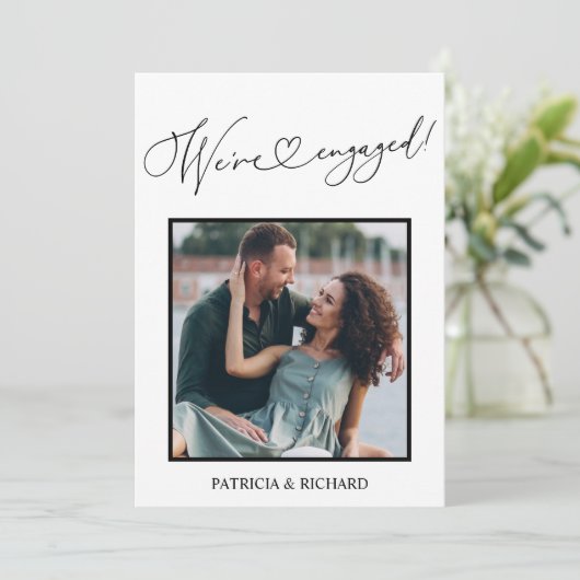 Faire-part fiançailles Et Enregistrer La Photo Dat (Debout devant)