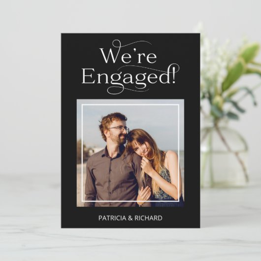 Faire-part fiançailles Et Enregistrer La Photo Dat (Debout devant)