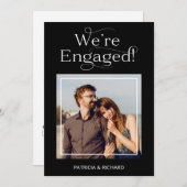 Faire-part fiançailles Et Enregistrer La Photo Dat (Devant / Derrière)