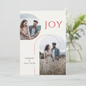 Faire-part fiançailles Holiday Joy Red (Debout devant)