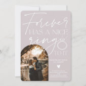 Faire-part Fiançailles lilas gris arch (Devant)