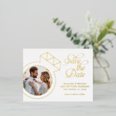 Faire-part fiançailles Mariage de photo (Debout devant)