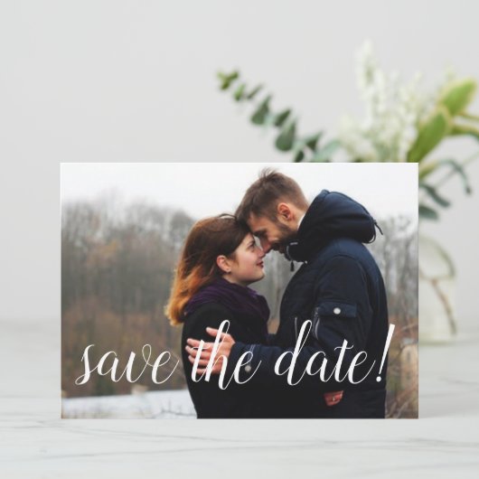 Faire-part Fiançailles Mariage photo (Debout devant)