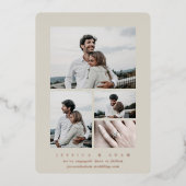 Faire-part Fiançailles minime multi-photo (Recto)