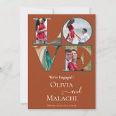 Faire-part Fiançailles moderne Abstrait Agate Jade (Devant)