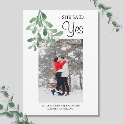 Faire-part Fiançailles photo aquarelle