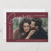 Faire-part Fiançailles photo Merlot Surprise moderne (Devant)