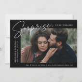 Faire-part Fiançailles photo moderne Black and White Surprise (Devant)