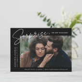 Faire-part Fiançailles photo moderne Black and White Surprise (Debout devant)