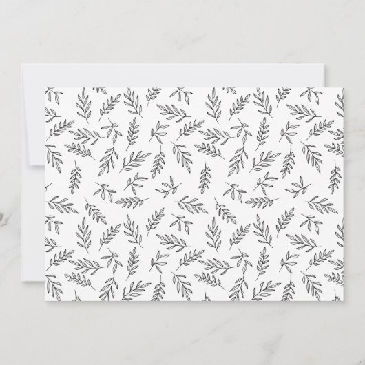 Faire-part Fiançailles photo moderne Black and White Surprise (Dos)