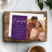 Faire-part Fiançailles photo Royal Purple Couple