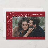 Faire-part Fiançailles photo Surprise de Bourgogne moderne (Devant)