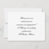 Faire-part Fiançailles Rose Oval Diamond Ring (Dos)