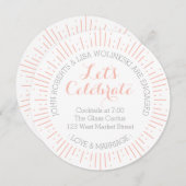 Faire-part Fiançailles Starburst (Devant / Derrière)