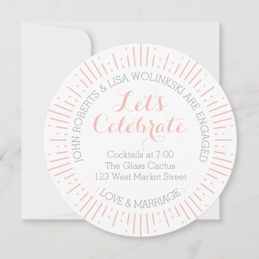 Faire-part Fiançailles Starburst (Devant)