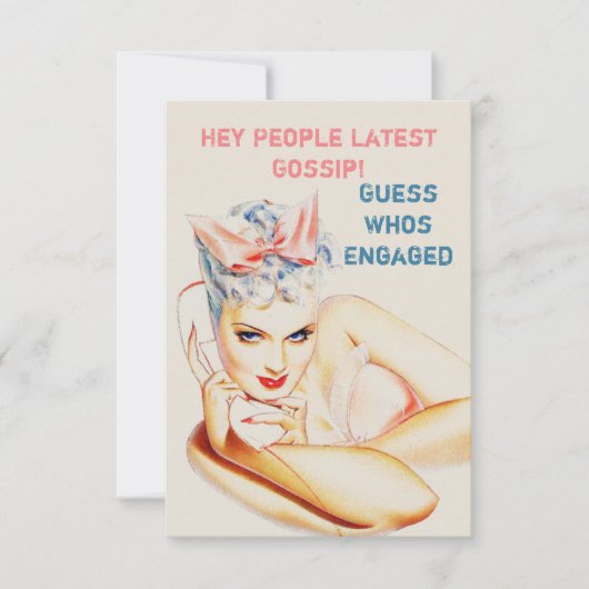 Faire-part fiançailles unique et drôle (Devant)