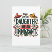 Faire-part Fier fille d'un immigrant mexicain (Debout devant)
