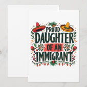 Faire-part Fier fille d'un immigrant mexicain (Devant / Derrière)