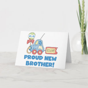 Faire-part Fier nouveau frère-C'est un garçon