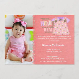 Faire-part fille adoption