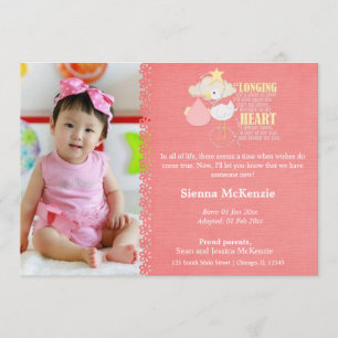 Faire-part fille adoption