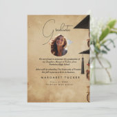 Faire-part Fille de diplôme I Rustic (Debout devant)