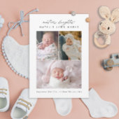 Faire-part Fille de naissance multi-photo simple