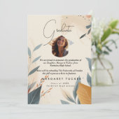 Faire-part Fille diplômée (Debout devant)