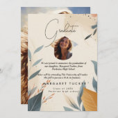 Faire-part Fille diplômée (Devant / Derrière)