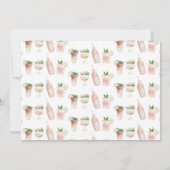 Faire-part Fille moderne rose chic week-end bachelorette (Dos)